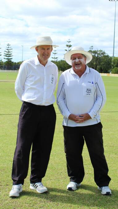 Busselton-Margaret River Cricket Association officials Allan Miller and John Crawfurd would welcome some fresh faces on the umpiring panel this summer. Photo by Vanessa Hatton.