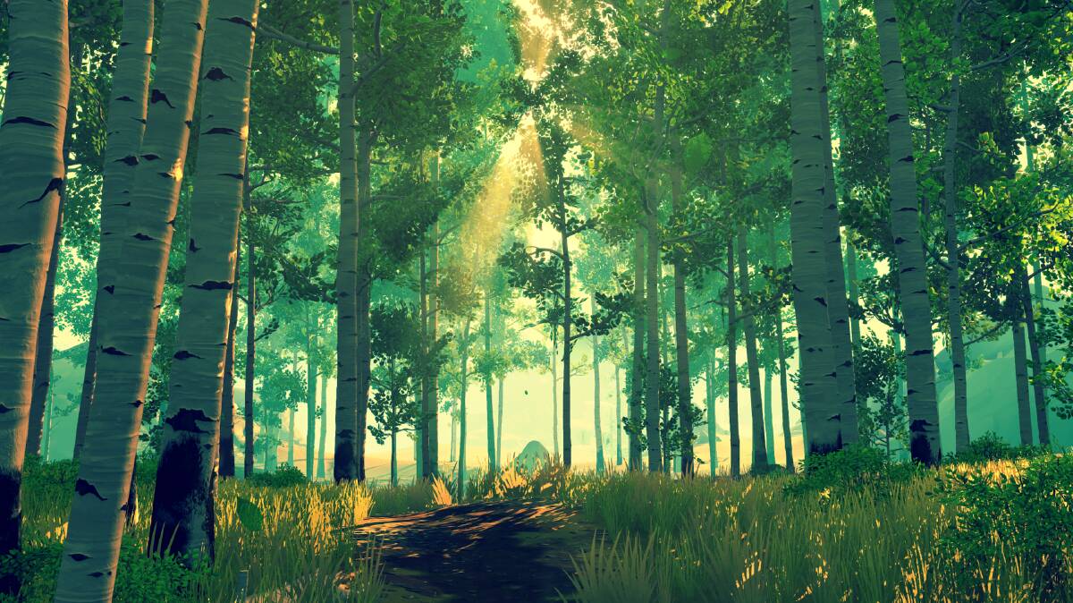Something odd in the woods: A still from Firewatch, developed by video game studio Campo Santo. Picture: Campo Santo