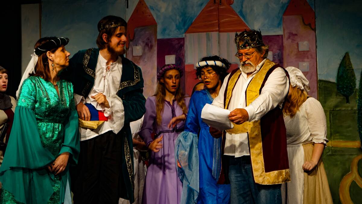 Camelot is a hilarious, family friendly show featuring a huge cast and crew from Busselton Repertory Club. Image Paula Kay. 