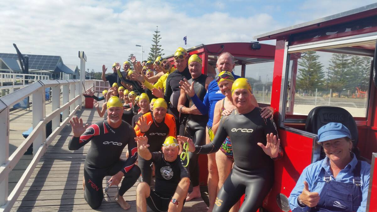 Busselton Masters Swimming Club will be donning yellow caps this season as part of a safety initiative. Image supplied.