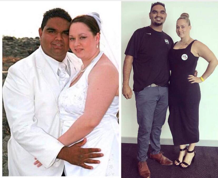 Alfie and Oceania Stack want to be examples of a healthy and active Noongar family following their lifestyle change and weight loss. Image supplied.