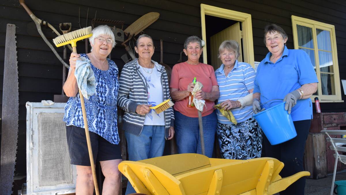 Members of the Busselton Historical Society and Old Butter Factory volunteers have spent hours cleaning the grounds and objects in preparation for the reopening. Image Sophie Elliott.