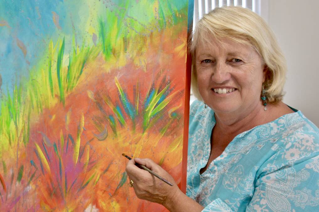 Local Arts Society member Colleen Riley will be helping members of the public try
their hand as artists. Image Therese Sayers.