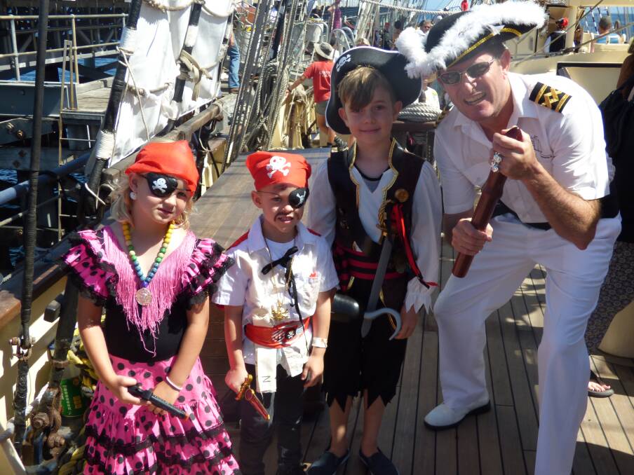 A pirate dress-up competition will be held on STS Leeuwin when it docks on the Busselton Jetty. Image supplied.