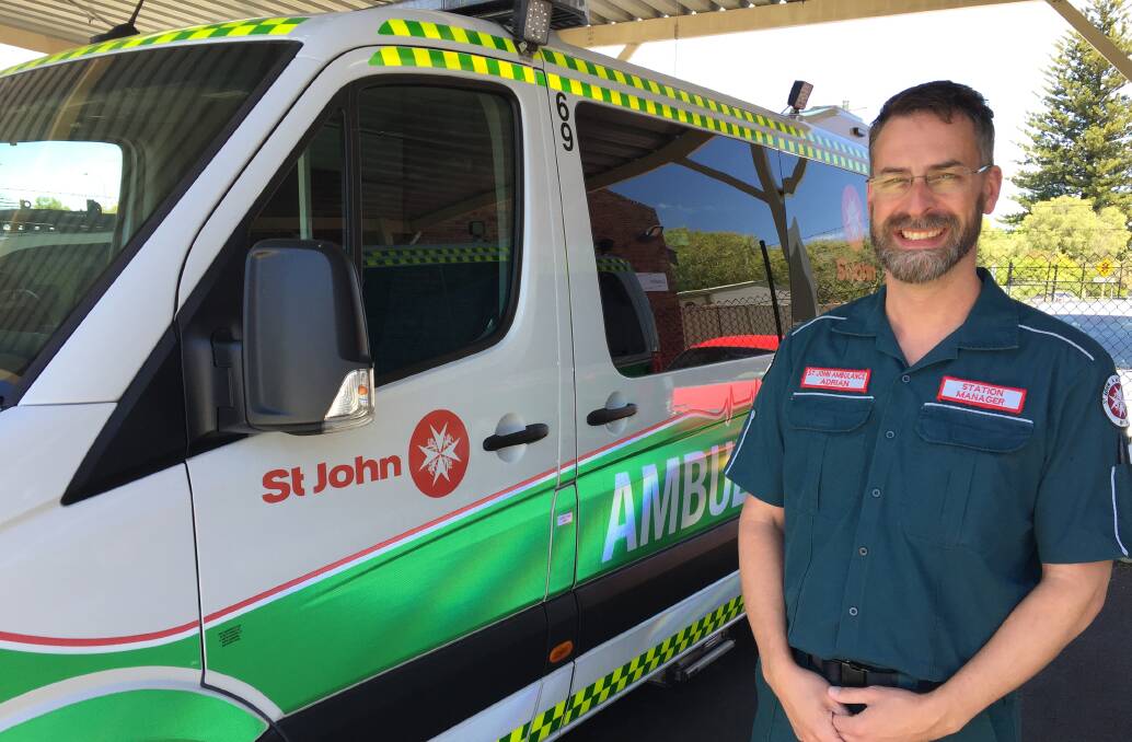 St John Ambulance Busselton station manager Adrian Foster wishes the community a safe and merry Christmas. Photo by Sophie Elliott.