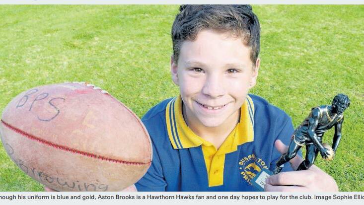 Aston Brooks could be the next big thing in the footy world.