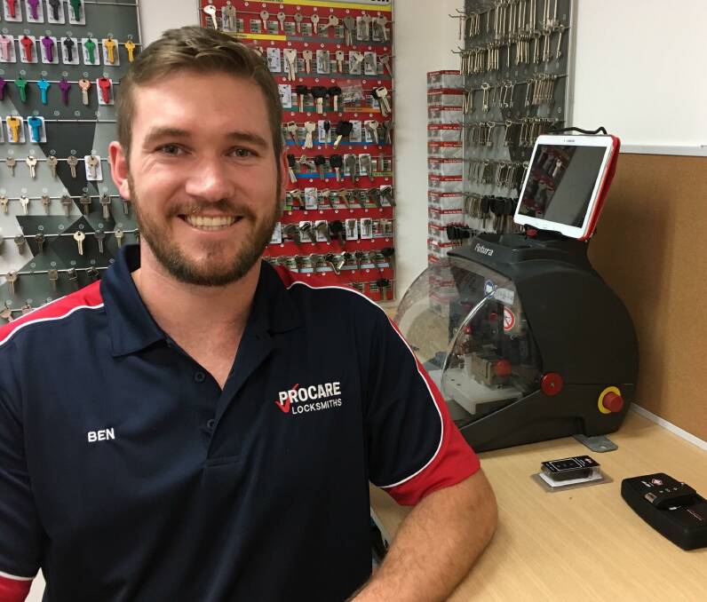 Ben Page hopes to turn Procare Locksmiths into the largest locksmith company in WA. Image supplied.