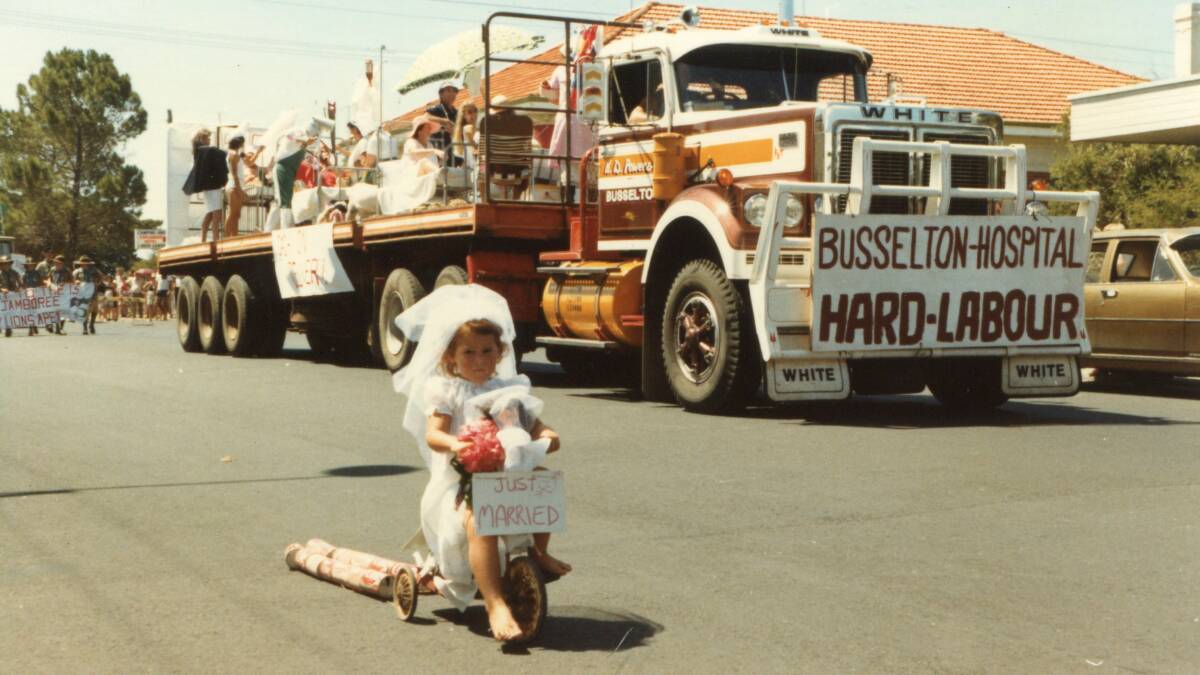 Festival of Busselton’s famous Float Parade brings whole community together (1983). Image supplied.