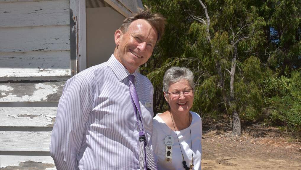 Capecare chief executive officer Stephen Carmody and CWA Dunsborough branch member Jan Button at the site of the proposed Armstrong Village. Image Emma Kirk.