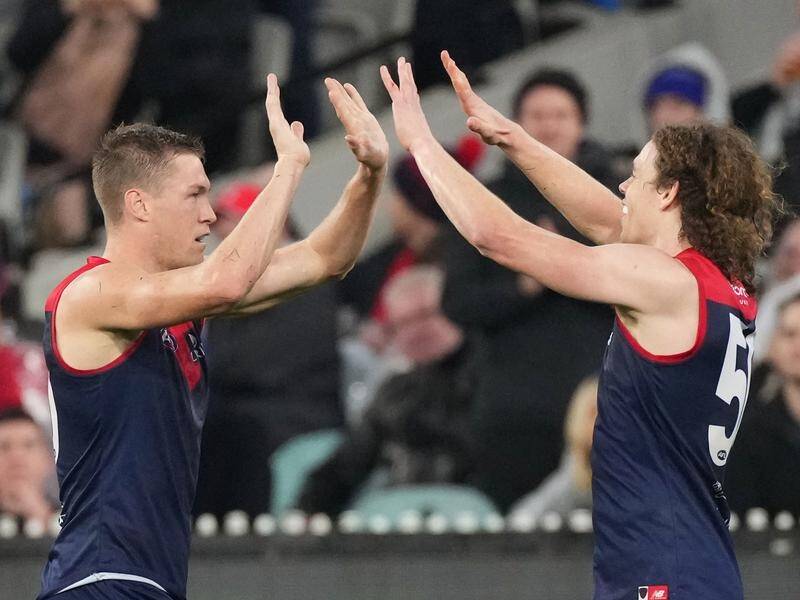 Melbourne tall forwards Tom McDonald and Ben Brown will face Gold Coast this week.