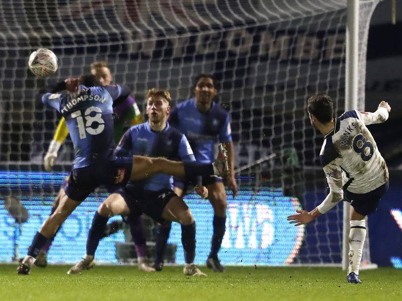 Harry Winks' left-foot strike was the pick of Tottenham's goals in the 4-1 win at Wycombe Wanderers.