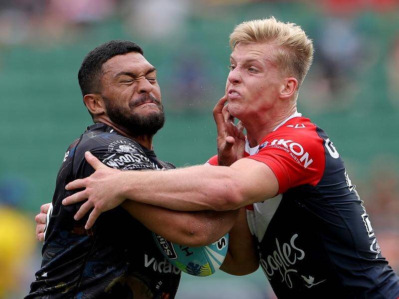 Freddy Lussick (right) is set to replace Sydney Roosters hooker Jake Friend in their NRL final.