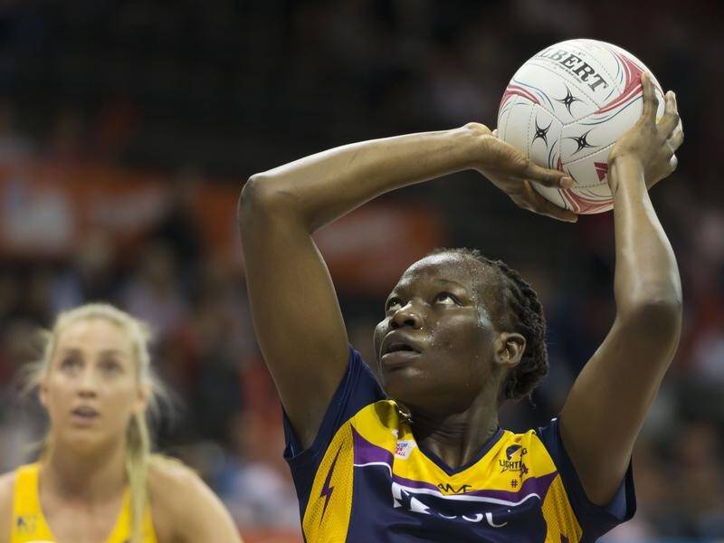 Peace Proscovia starred for the Lightning against the Swifts in Sydney.