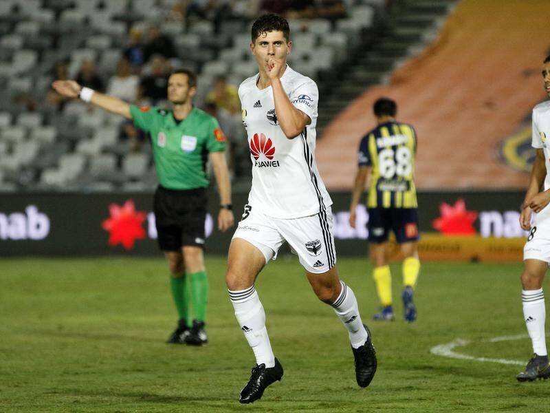 Liberato Cacace scored his maiden A-League goal in Wellington's big win over Central Coast.