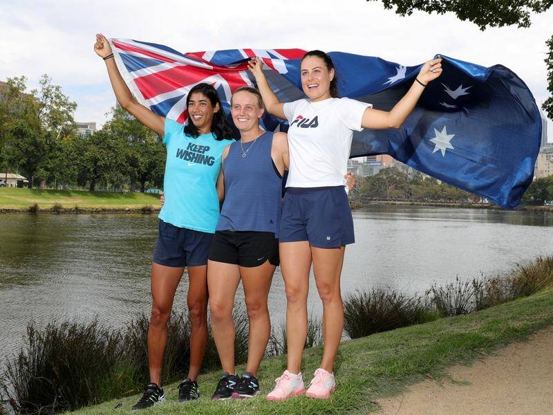 Young guns Astra Sharma, Zoe Hives and Kimberly Birrell are flying the flag at Melbourne Park.