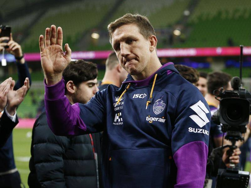 Ryan Hoffman has played in four NRL grand finals during his three stints with Melbourne.
