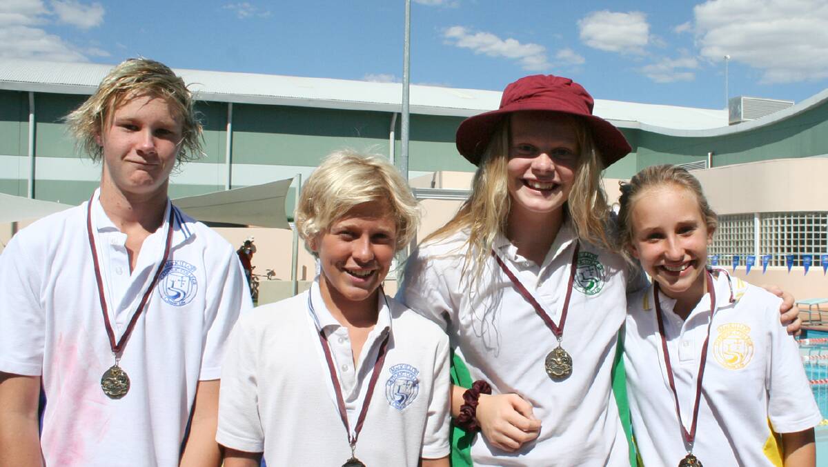 Year 8 Champion Boy Ross Rann, Runner-Up Diwan Ackerman, Champion Girl Riley Culnane and Runner Up Hannah Taylor