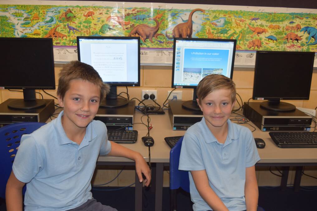 Third generation students at West Busselton Primary School Zack and Jonte Hatton.