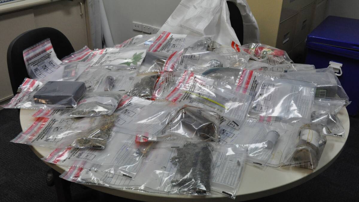 Busselton police seized $15,000 worth of drugs, weapons and paraphernalia.