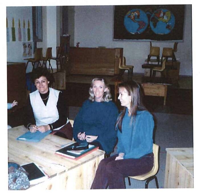 Sue Gaunt (right) pictured with Rhonda Sheehan and Di Littlewood in 1993.