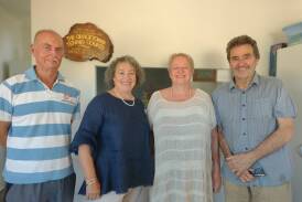 Gracetown Tennis Club Captain Peter Delfs with Deputy Shire President Paula Cristoffanini, Vanya Cullen from Cullen Wines, and Richard Muirhead, President of the Gracetown Cowaramup Bay Community.