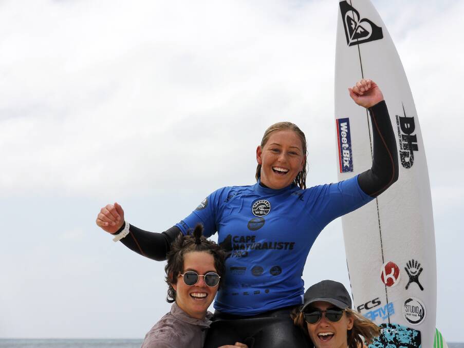 Alyssa Lock took her maiden QS victory at the Cape Naturaliste Pro QS1,000.
Pic: © WSL / Justin Majeks