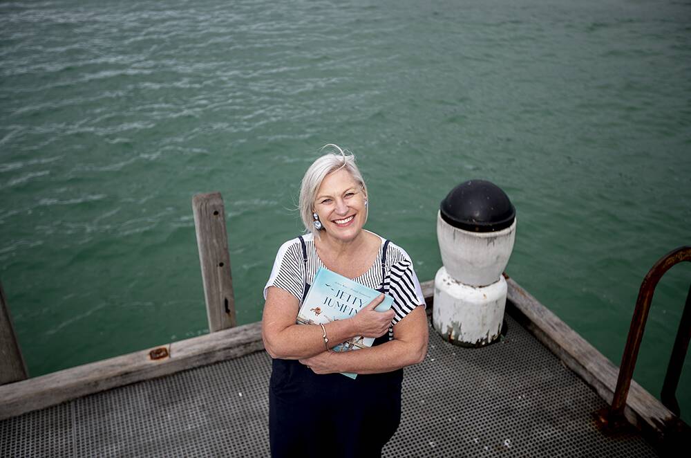 Jetty Jumping' by author Andrea Rowe (pictured) and illustrator Hannah Sommerville is the latest Storytime Trail book to be featured. Picture by Yanni. 