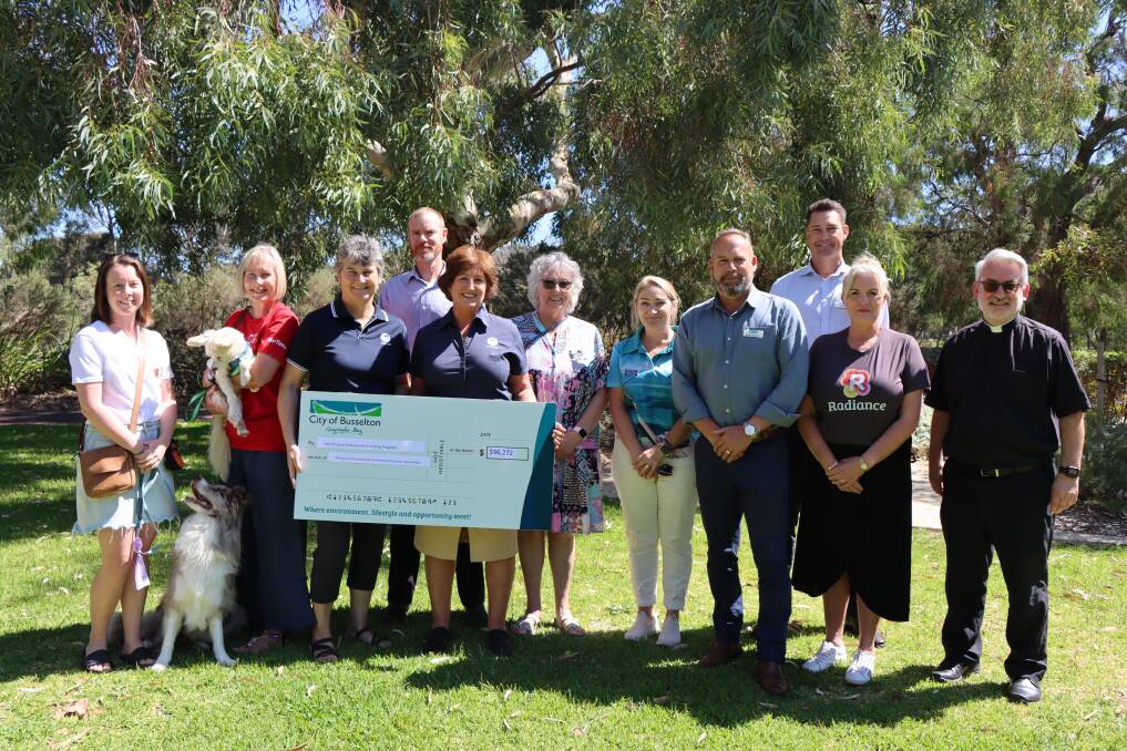 'You Choose' funding program recipients with City of Busselton Mayor Phill Cronin and CEO Tony Nottle. Picture supplied. 