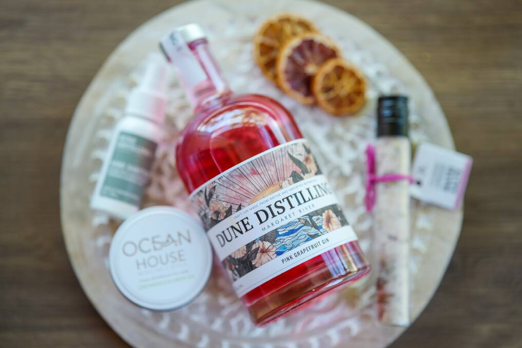 Dune Distilling Co's Pink Grapefruit Gin features local pink grapefruit, paired with coriander seed and juniper. Photos: Supplied 