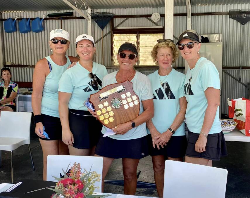 Division 1 winners the Busselton Honey Possums celebrate their win. 