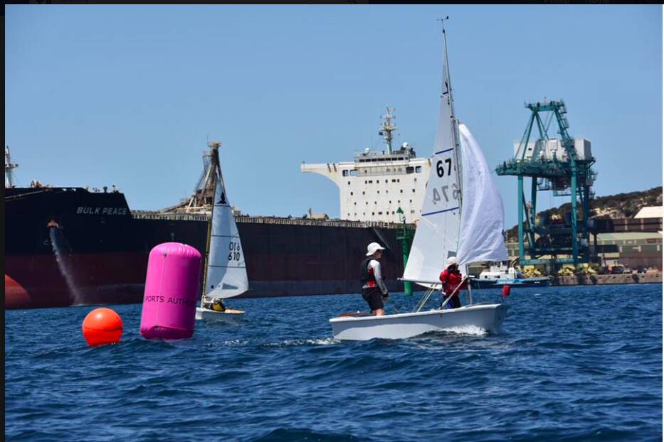 Junior sailors get up close to the tankers in the Esperance Port. Photos and story by Phillip Holdman.