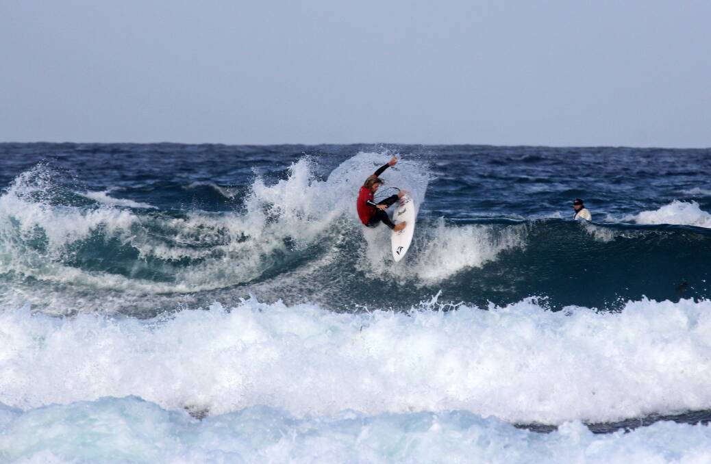 Great form: Yallingup's Josh Cattlin provided fierce competition at Flat Rocks. Photo: Surfing WA.