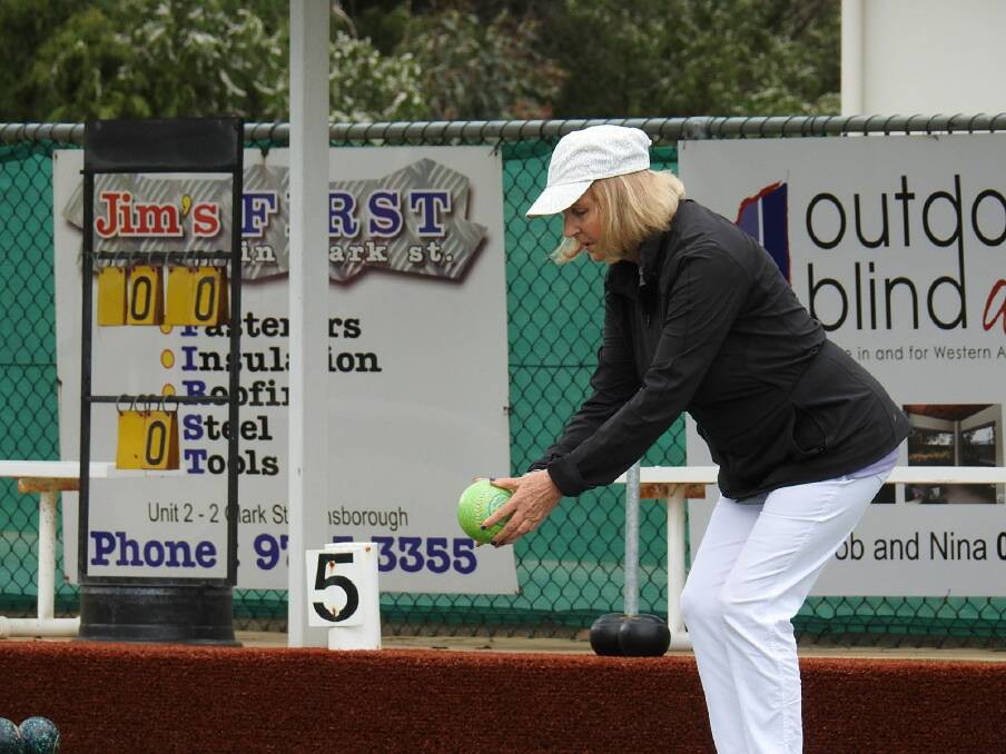 Consistency day: Lorraine Lewis showing her concentration as she plays for the win on the first day of the new season at the Dunsborough and Districts Country Club. The next Consistency Day will be held on November 7. Photo: supplied.
