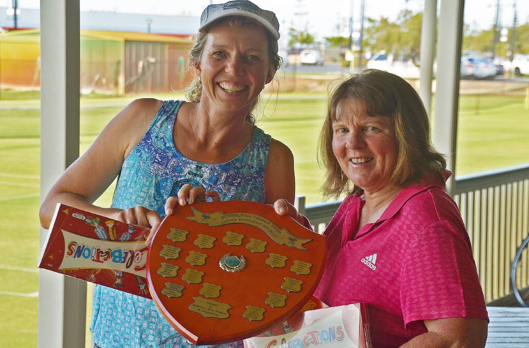 Hot shots: Winners of the Women’s Handicap Doubles Ingrid Windsor and Rose Cardinal. Photos: Jeremy Williams and Jay McDaniell.