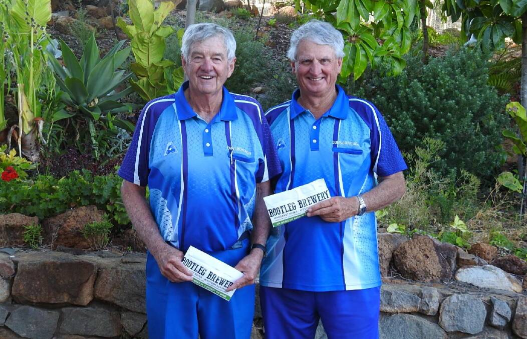 Top team: Mike Brown and Geoff Oddy Pairs Champions. Photo: supplied.