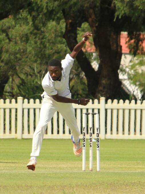 top form: WEST Indian speedster Ricky Small-Boyce claimed four wickets in playing a major role in Dunsborough’s second semi-final win over YOBS last Saturday. Photo: Vanessa Hatton.