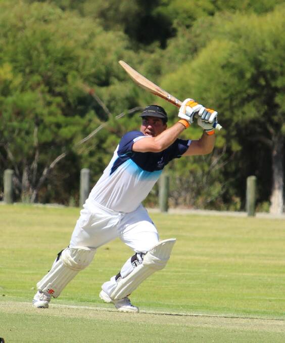 Big hitter: Danny Hatton shows great batting form with a half-century for Dunsborough in Saturday’s T20 game against YOBS. Photo: Vanessa Hatton.