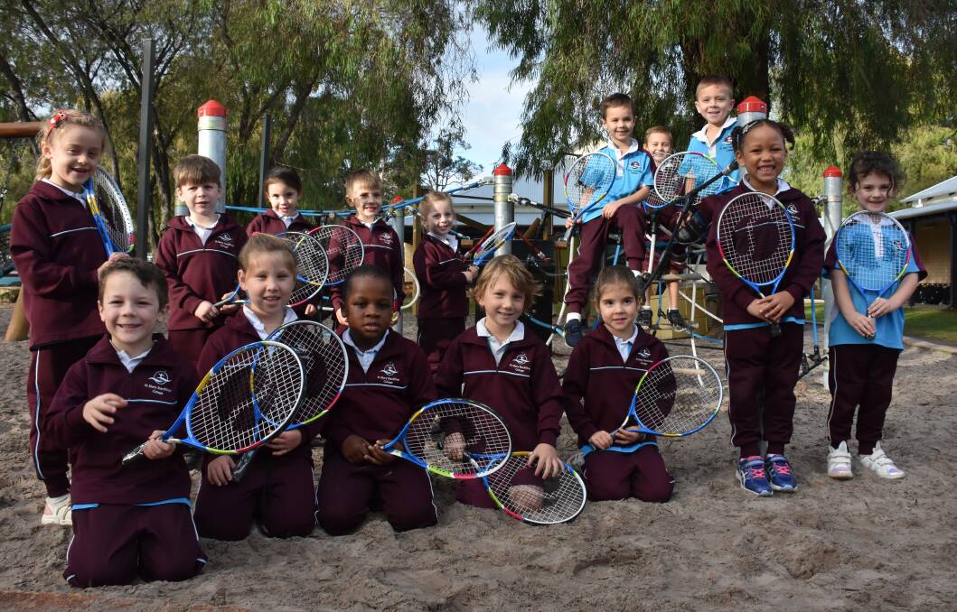 Hot shots: Students from St Mary McKillop College all ready to play. 