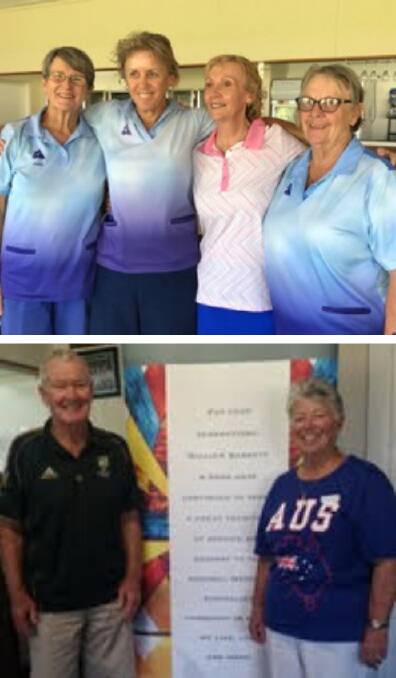 Winners are grinners: June Beswick, Lexi Harris, Judy Rice and Jennie Bruce. Wally Dawson and Sylvia Tillotson. Photos: Supplied.