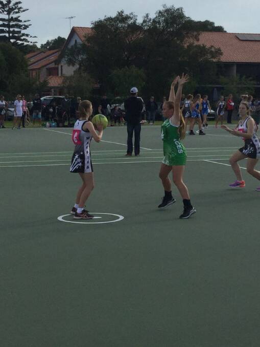Busselton Netball Association: Charley Morrant working hard in centre court for Aces. Photo: supplied.