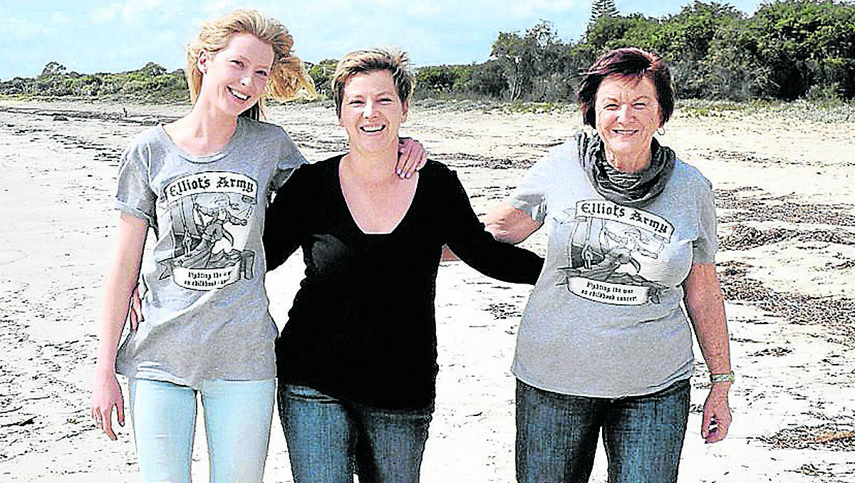 Emma Booth, with sister Sacha and mum Kaye, was home in September.