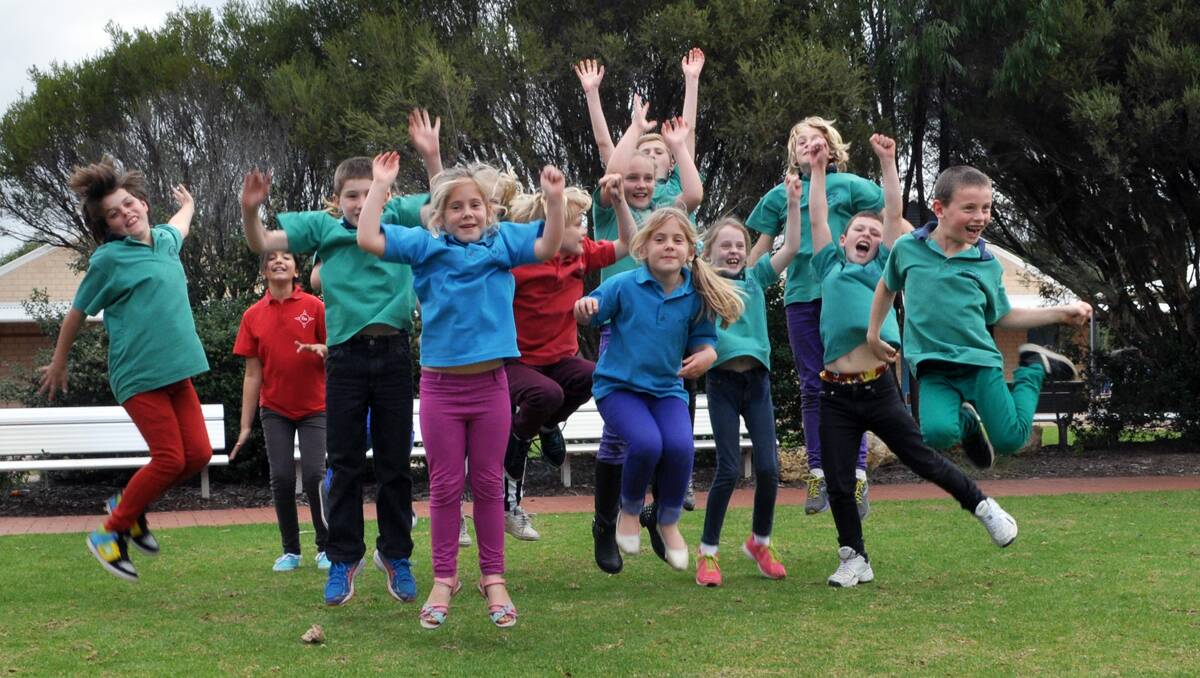 Students from Geographe Primary School jumped at the opportunity to wear their jeans to school.