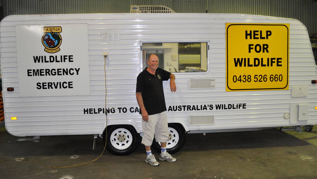 FAWNA president Jeff Falconer with the new caravan.