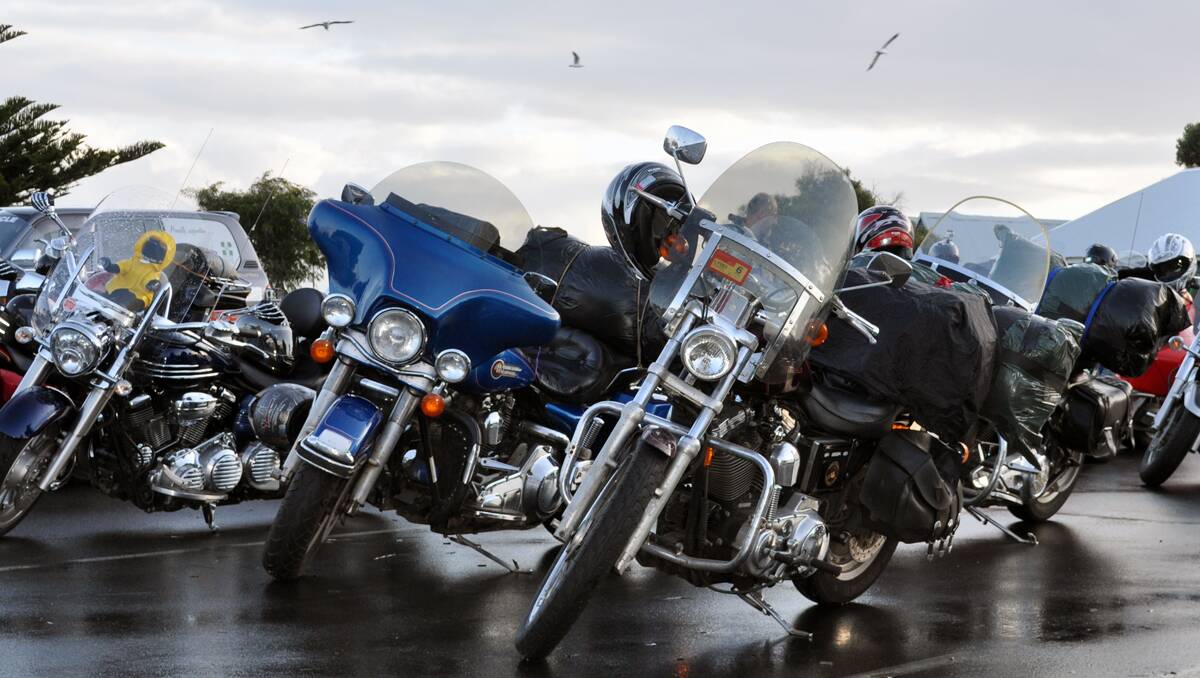 The Black Dog Ride headed off from Busselton on Saturday morning.